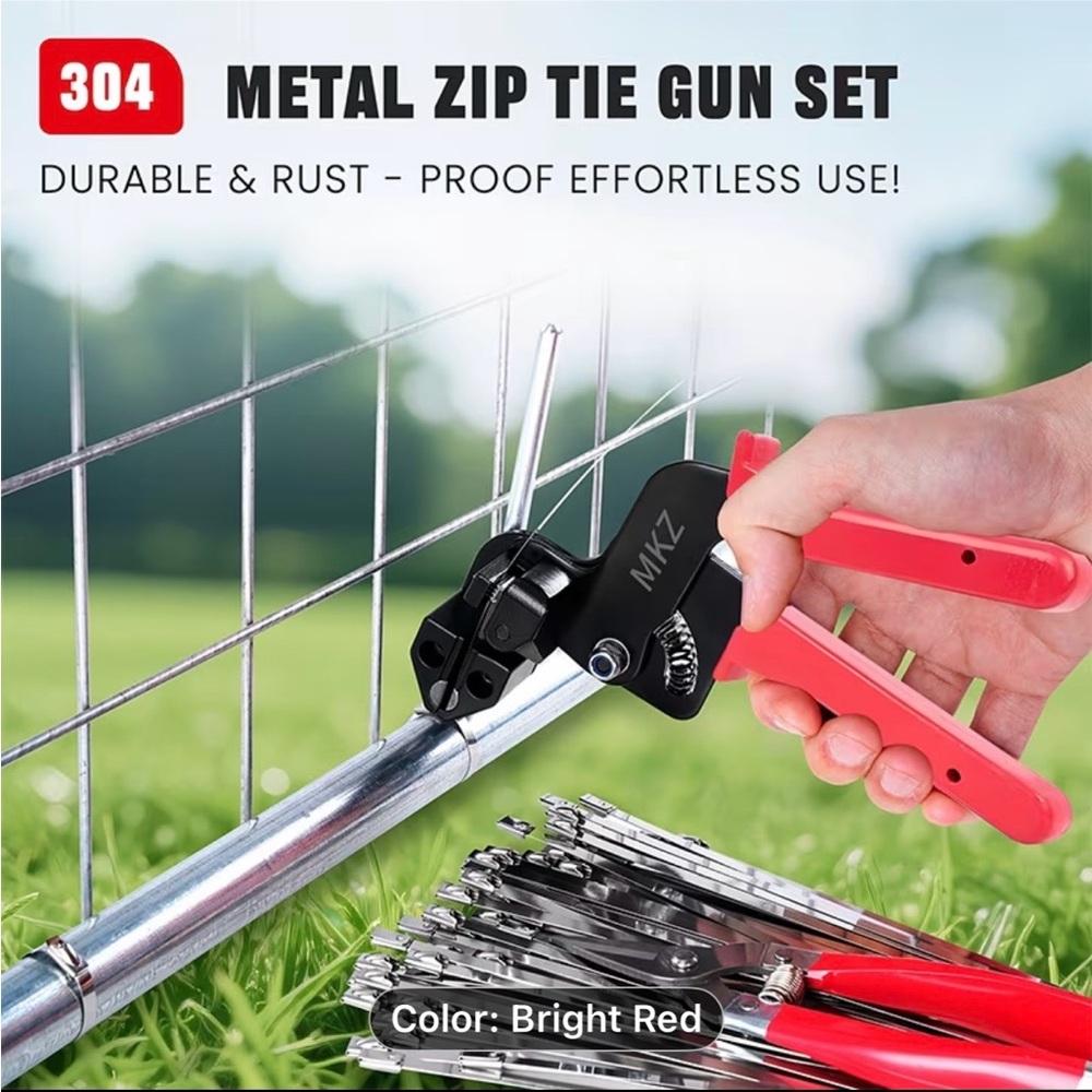 Red Cable Tie Tool Set - Picture 2 of 8